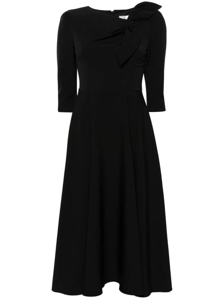 NISSA bow-detail midi dress - Black Cover