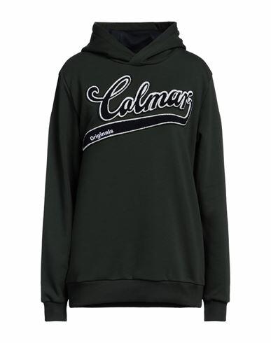 Colmar Woman Sweatshirt Dark green Cotton, Polyester Cover