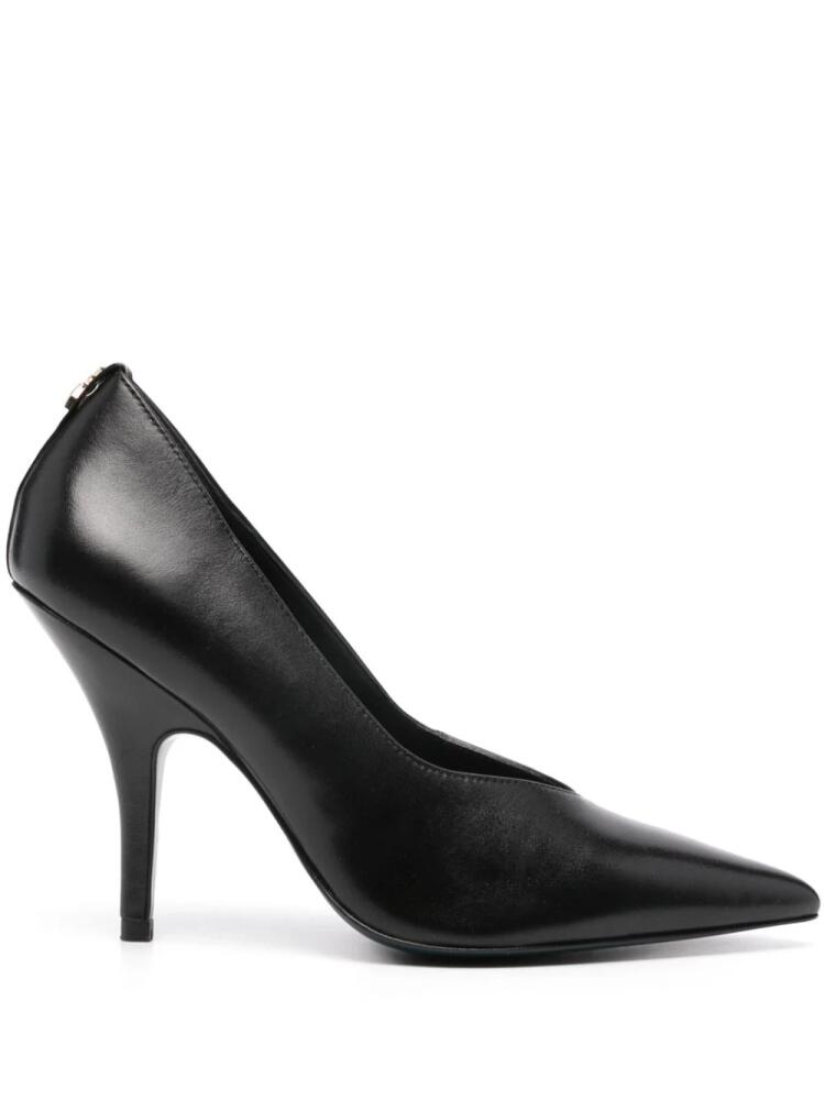 Patrizia Pepe 100mm Fly-rivet leather pumps - Black Cover