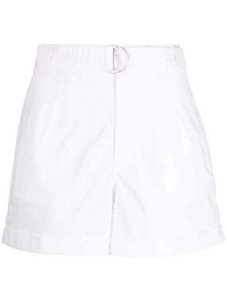 DKNY belted cotton mini shorts - White Cover