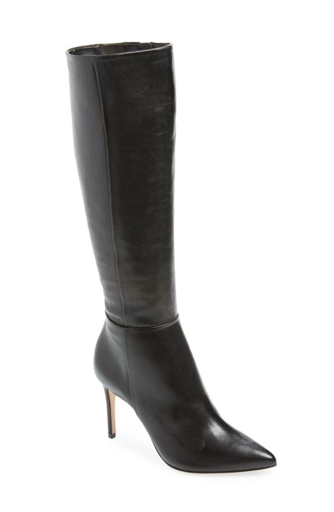 Schutz Magalli Knee High Boot in Black Leather Cover