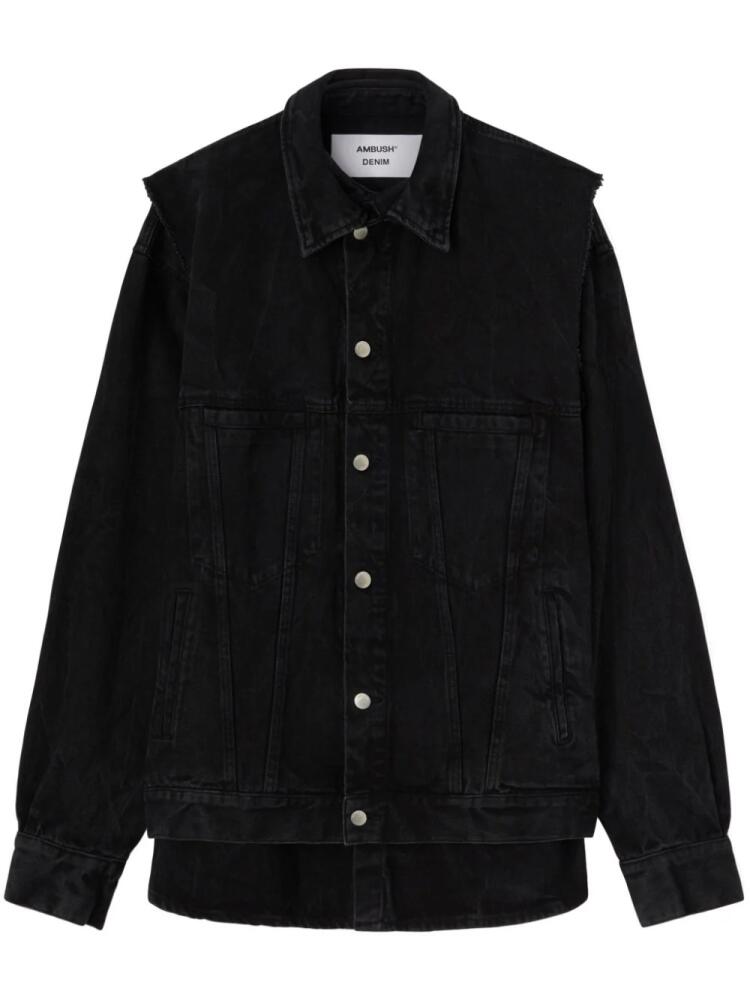 AMBUSH layered denim jacket - Black Cover