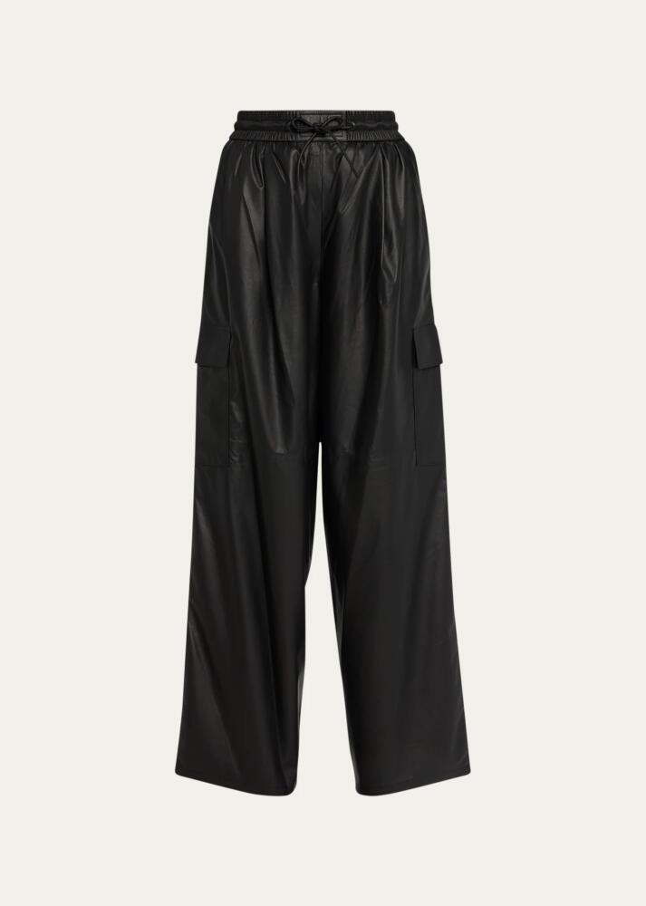 Yves Salomon Nappa Lambskin Leather Cargo Pants Cover