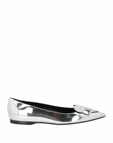 Sergio Rossi Woman Ballet flats Silver Calfskin Cover