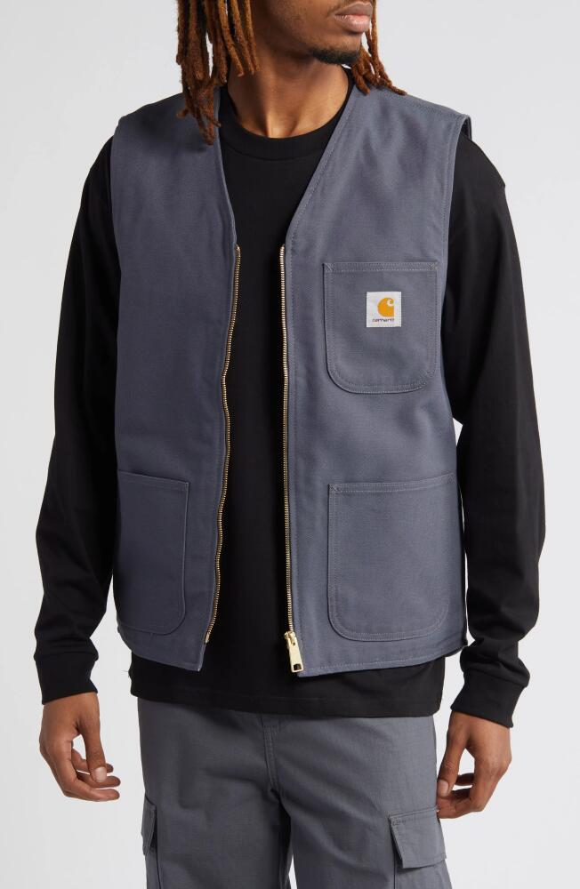 Carhartt Work In Progress Arbor Organic Cotton Zip Vest in Zeus Rigid Cover