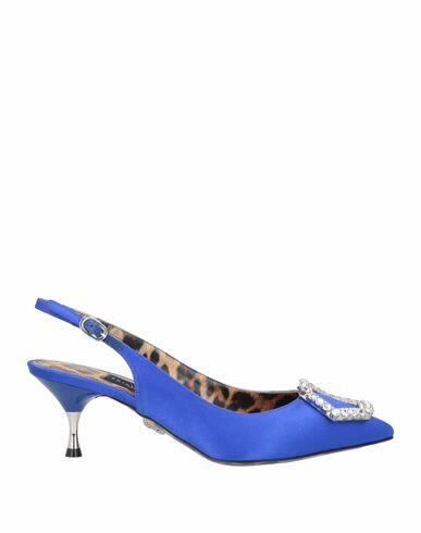 Philipp Plein Woman Pumps Blue Textile fibers Cover