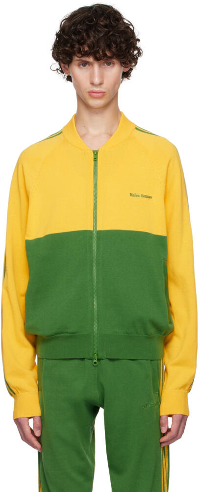 Wales Bonner Green & Yellow adidas Originals Edition Embroidered Logo Track Jacket Cover