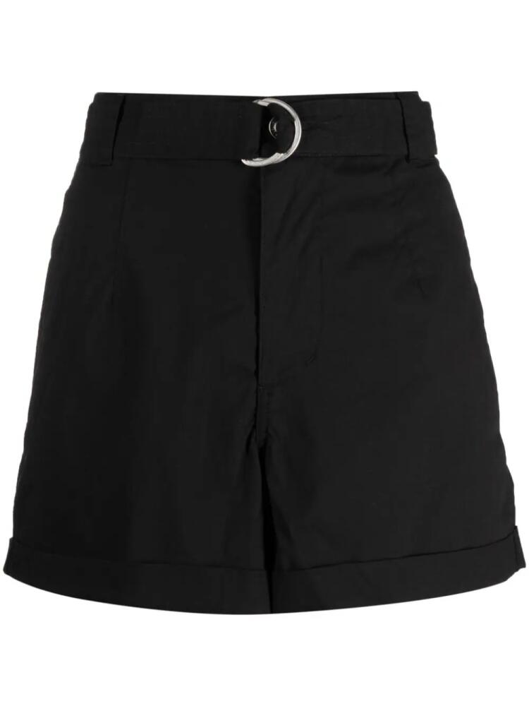 DKNY belted cotton mini shorts - Black Cover