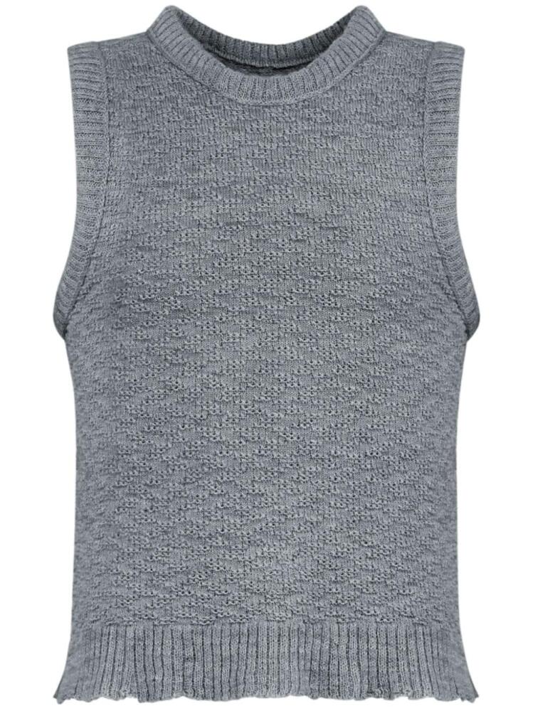 Maison Margiela screw-neck knitted tank top - Grey Cover