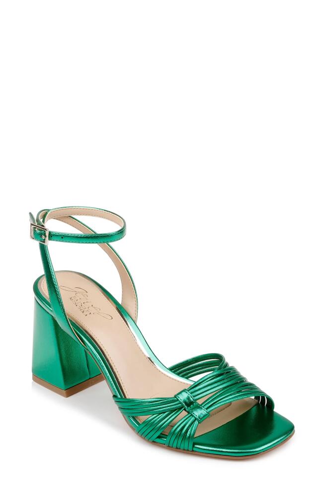 Jewel Badgley Mischka Michelle Ankle Strap Sandal in Green Cover