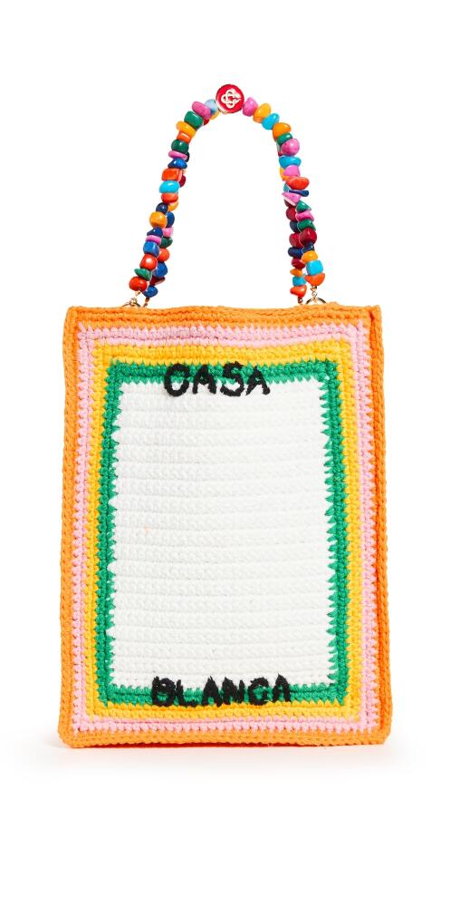 Casablanca Pebble Handle Crochet Bag Knit Multi Cover