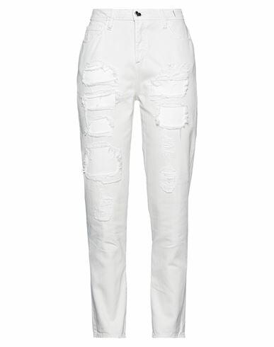 My Twin Twinset Woman Jeans White Cotton Cover