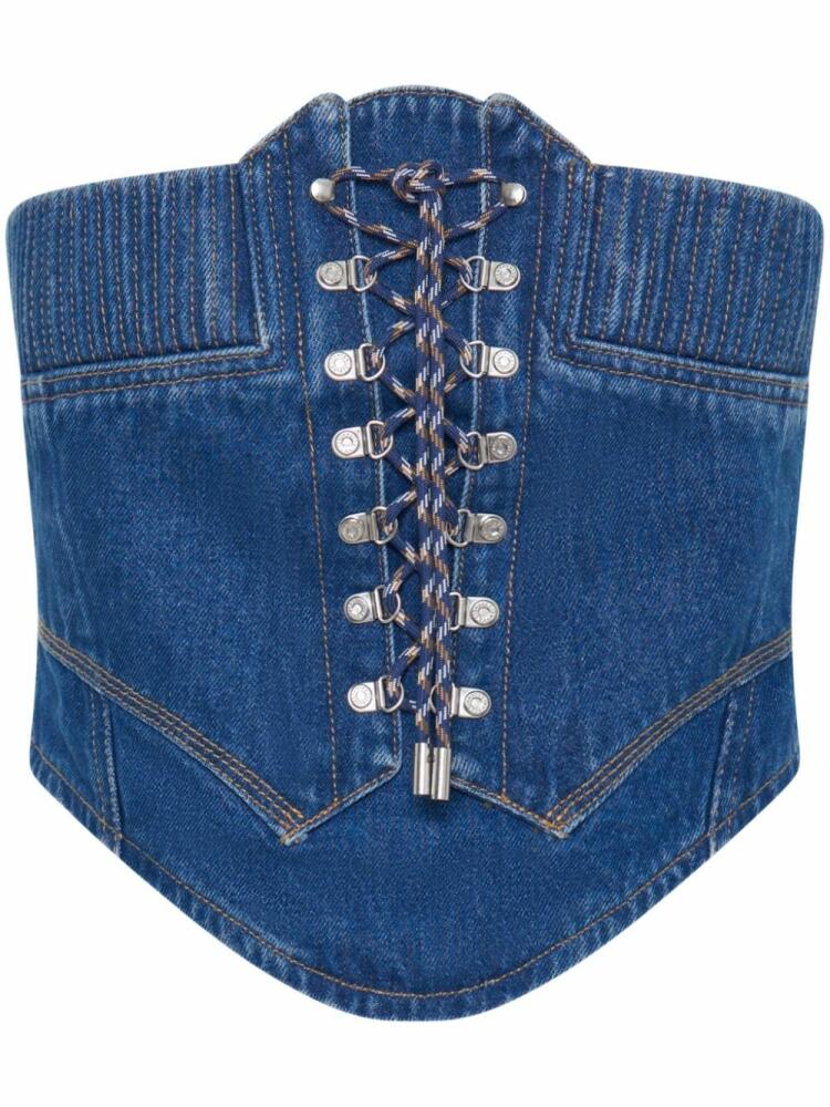 Dion Lee Hiker denim corset - Blue Cover