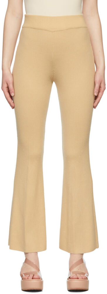 LVIR Beige Wool Knit Pants Cover