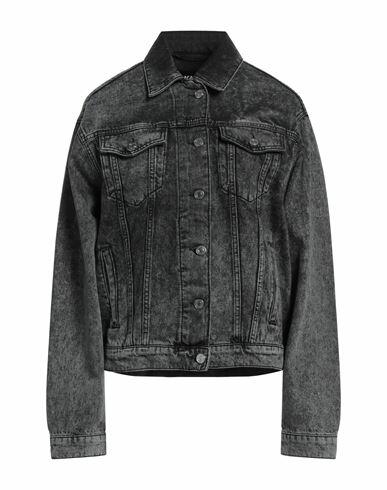 Karl Lagerfeld Woman Denim outerwear Black Cotton Cover