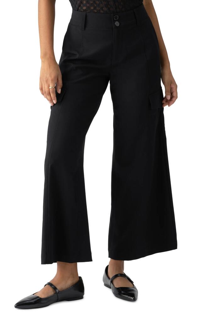 Sanctuary Rebel Wide Leg Crop Cargo Pants in Black Cover