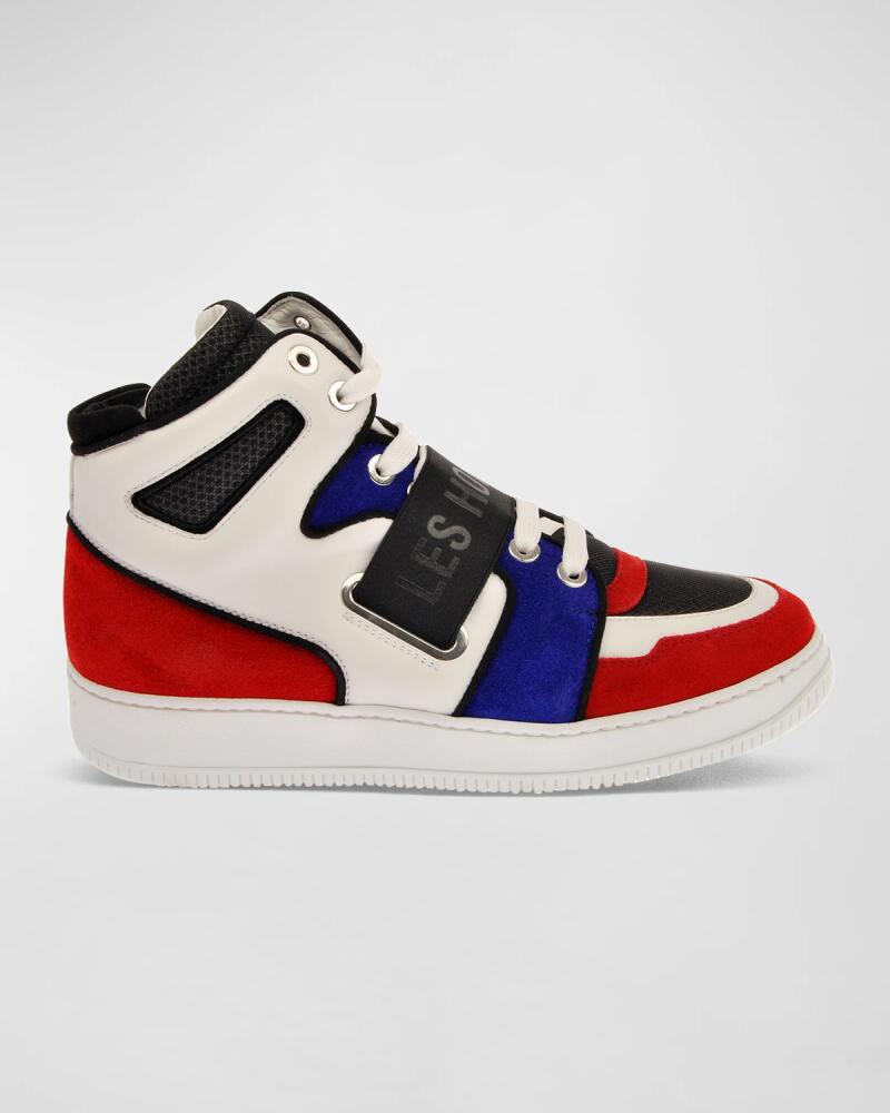 Les Hommes Men's Mix Media Logo High-Top Sneakers Cover