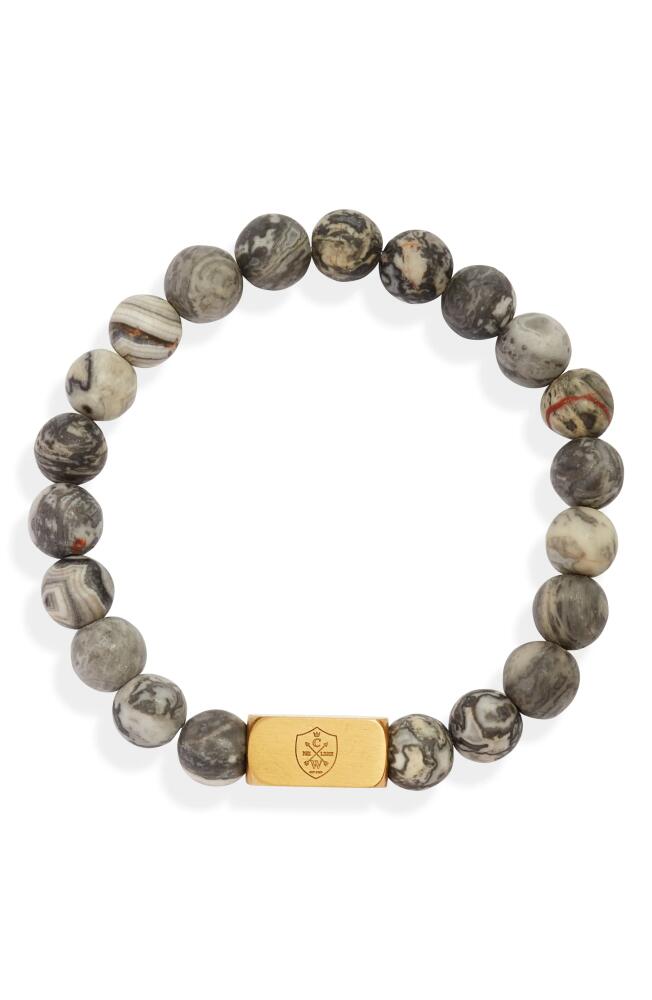 CLIFTON WILSON Grey Stone Bead Bracelet Cover