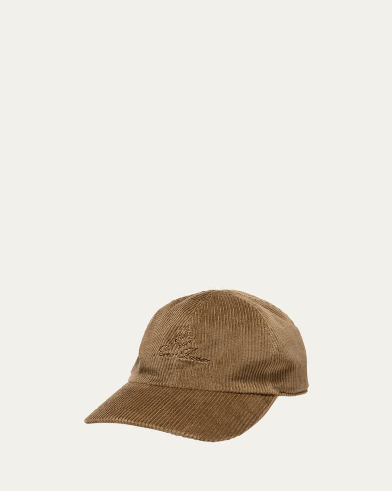 Loro Piana Men's Cotton-Cashmere Corduroy Baseball Cap Cover