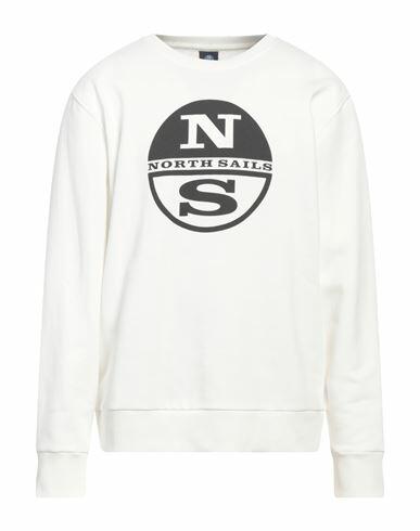 North Sails Man Sweatshirt White Cotton Cover