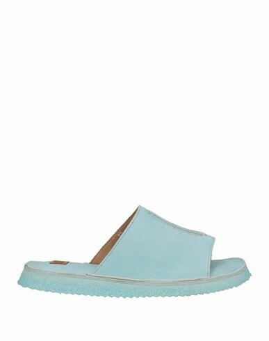 Moma Woman Sandals Sky blue Calfskin Cover