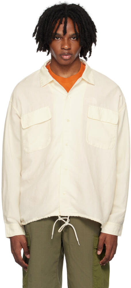 nanamica Off-White Open Collar Shirt Cover