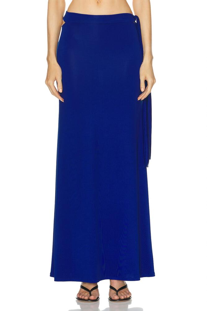 Jade Cropper Maxi Skirt in Blue Cover