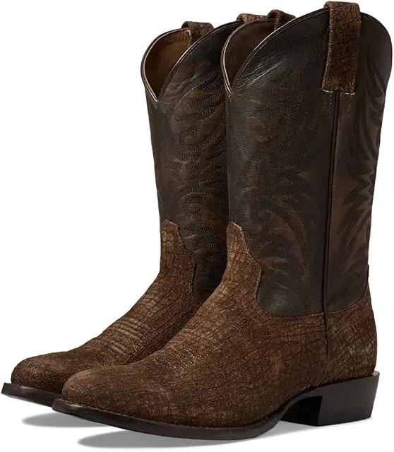 Ariat Bankroll Western Boots (Hippo Tan Suede/Brooklyn Brown) Men's Shoes Cover