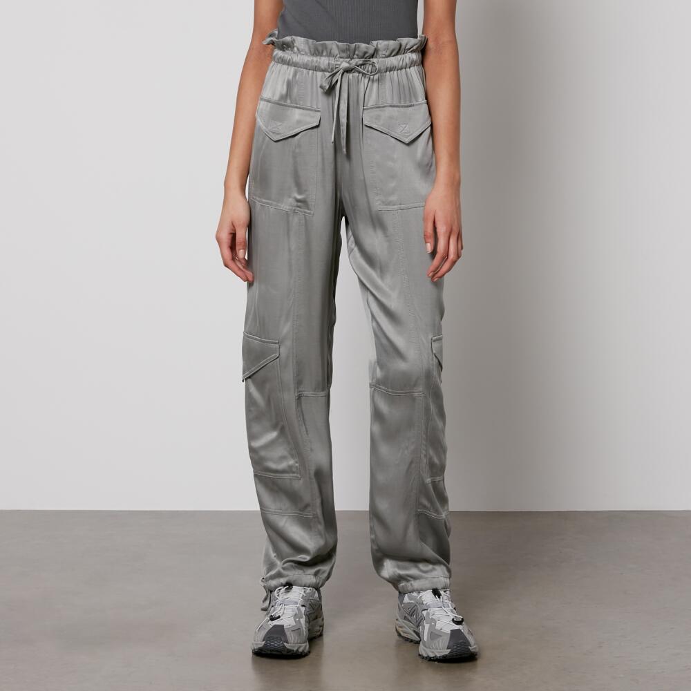 Ganni ECOVERO™-Blend Washed-Satin Cargo Trousers Cover