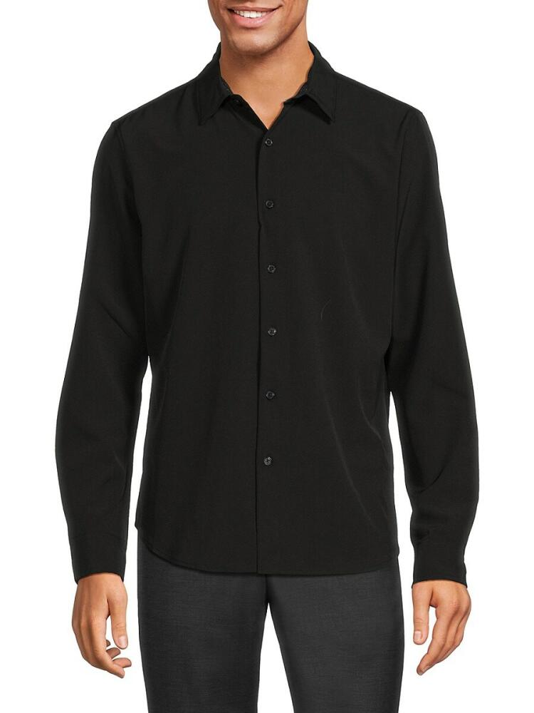 DKNY Men's Hamilton Solid Tech Shirt - Black Cover