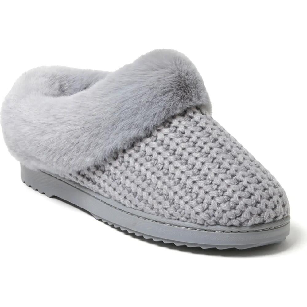 DEARFOAMS Hannah Festive Knit Clog Slipper in Sleet Cover