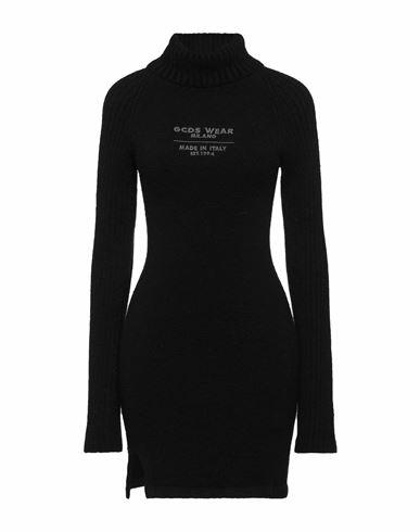 Gcds Woman Mini dress Black Acrylic, Mohair wool, Polyamide Cover