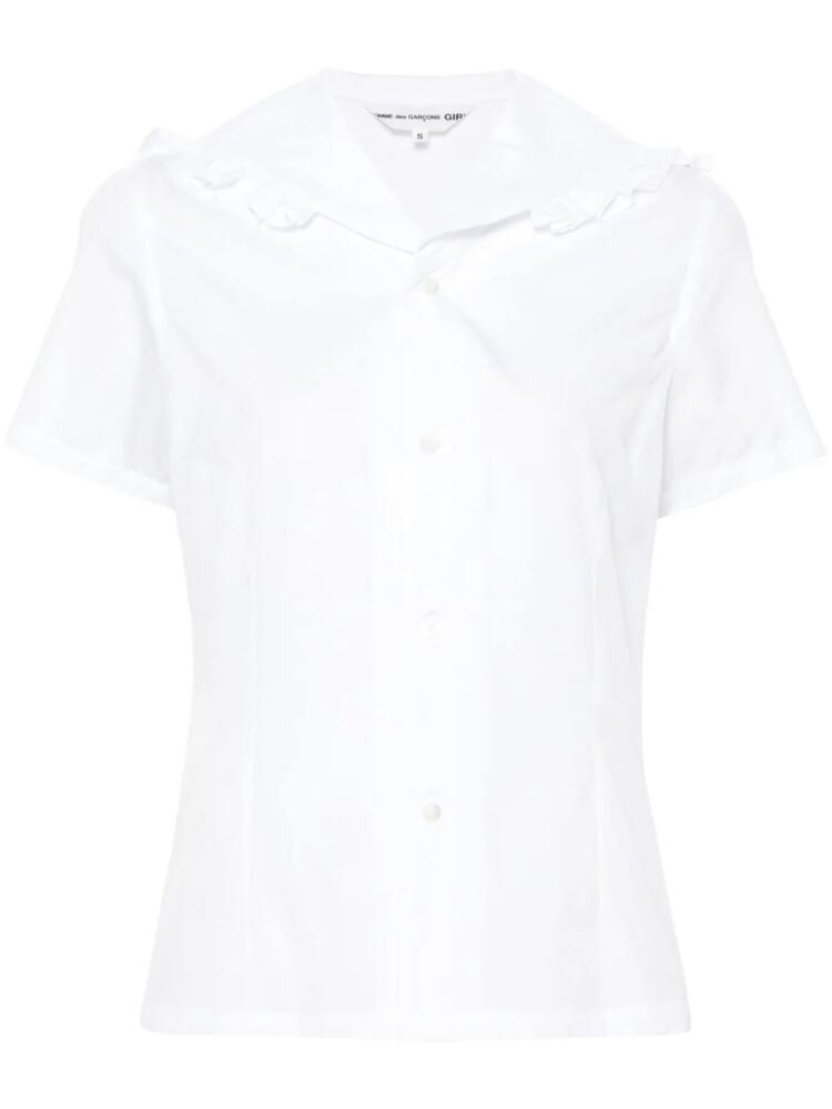 Comme Des Garçons Girl sailor-collar cotton shirt - White Cover