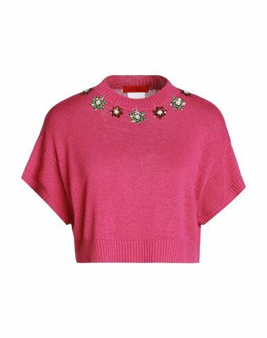 Max & co. Woman Sweater Fuchsia Cotton, Polyamide Cover