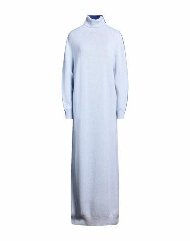 Dsquared2 Woman Maxi dress Sky blue Wool, Cashmere Cover