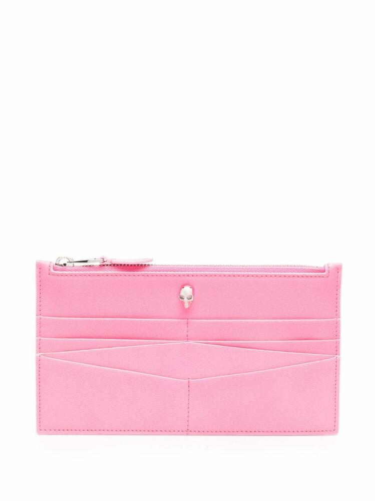 Alexander McQueen Skull leather wallet - Pink Cover