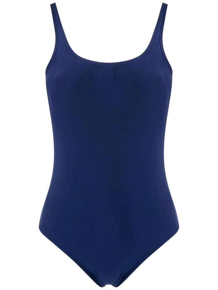 Amir Slama plain plunging back one-piece - Blue Cover