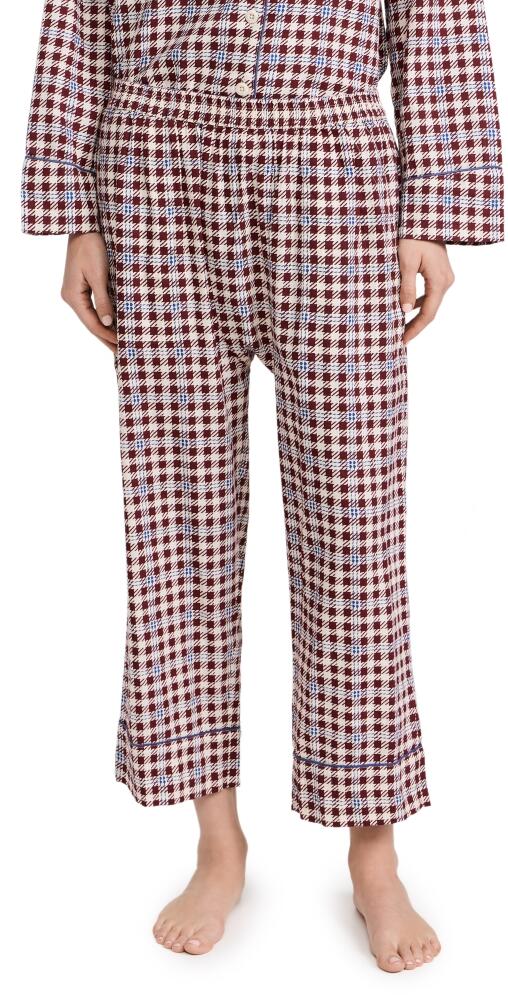 THE GREAT. The Pajama Pant Bordeaux Plaid Cover