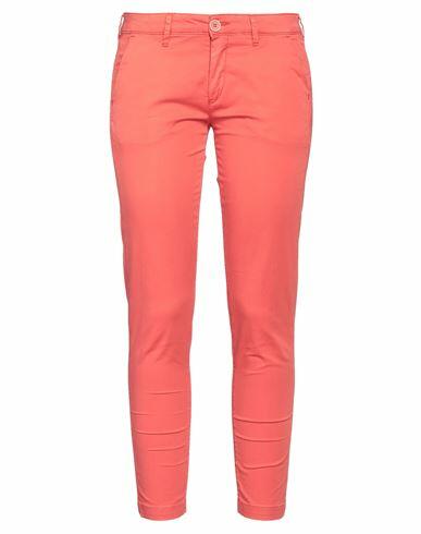 Barba Napoli Woman Pants Coral Cotton, Elastane Cover