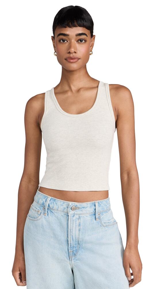 perfectwhitetee Structured Rib Bra Friendly Tank Heather Oat Cover