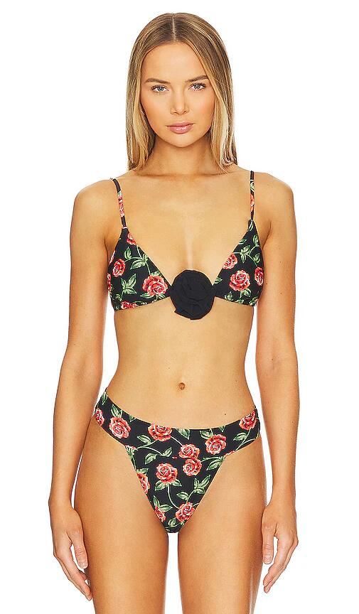 WeWoreWhat Cooper Bikini Top in Black Cover