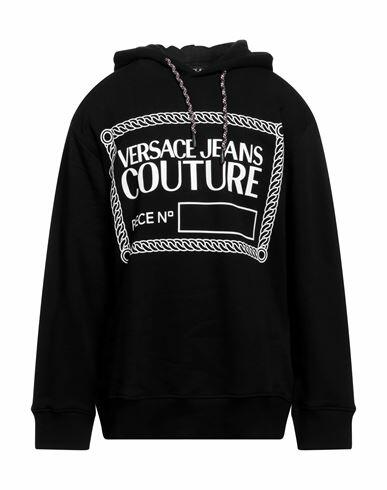 Versace Jeans Couture Man Sweatshirt Black Cotton Cover