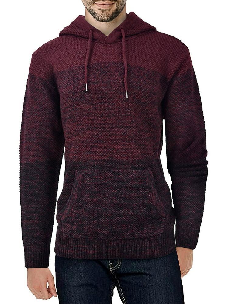 X Ray Men's Tonal Colorblock Hoodie - Burgundy Cover