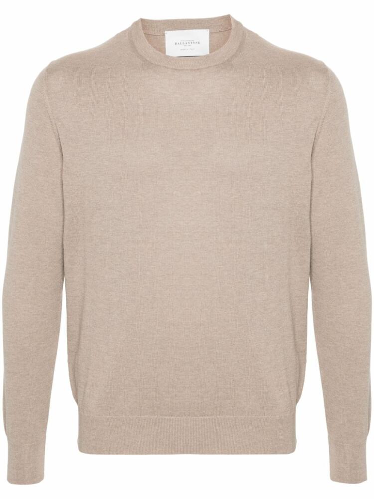 Ballantyne crew-neck fine-knit jumper - Neutrals Cover