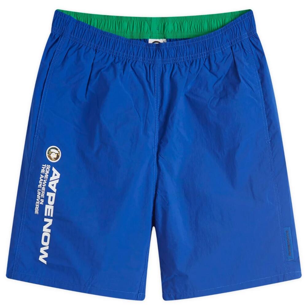 Men's AAPE Nylon Short in Dark Blue Cover