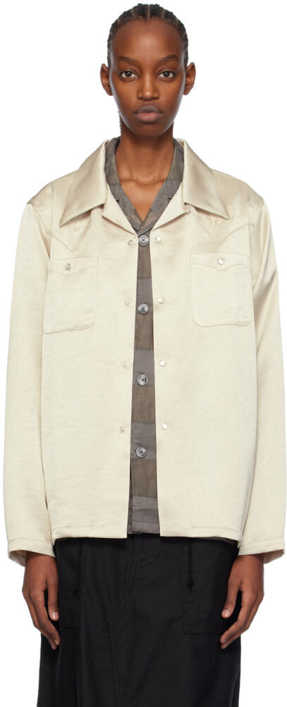 NEEDLES Beige Cowboy One-Up Shirt Cover