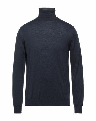 Roberto Cavalli Man Turtleneck Midnight blue Wool, Acrylic Cover