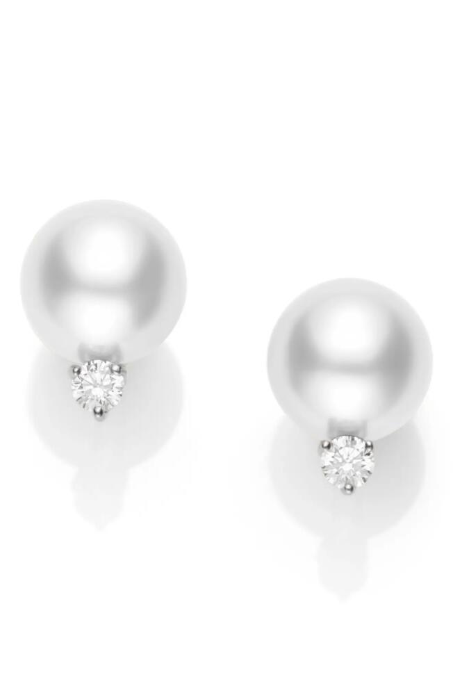 Mikimoto Pearl & Diamond Stud Earrings Cover