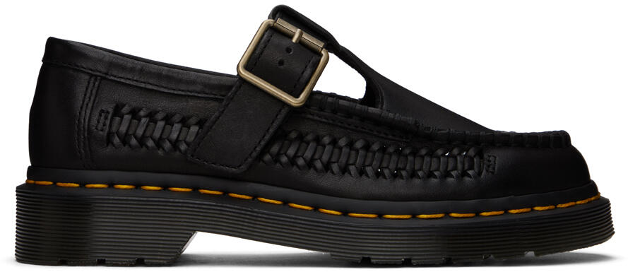 Dr. Martens Black Adrian T-Bar Leather Loafers Cover