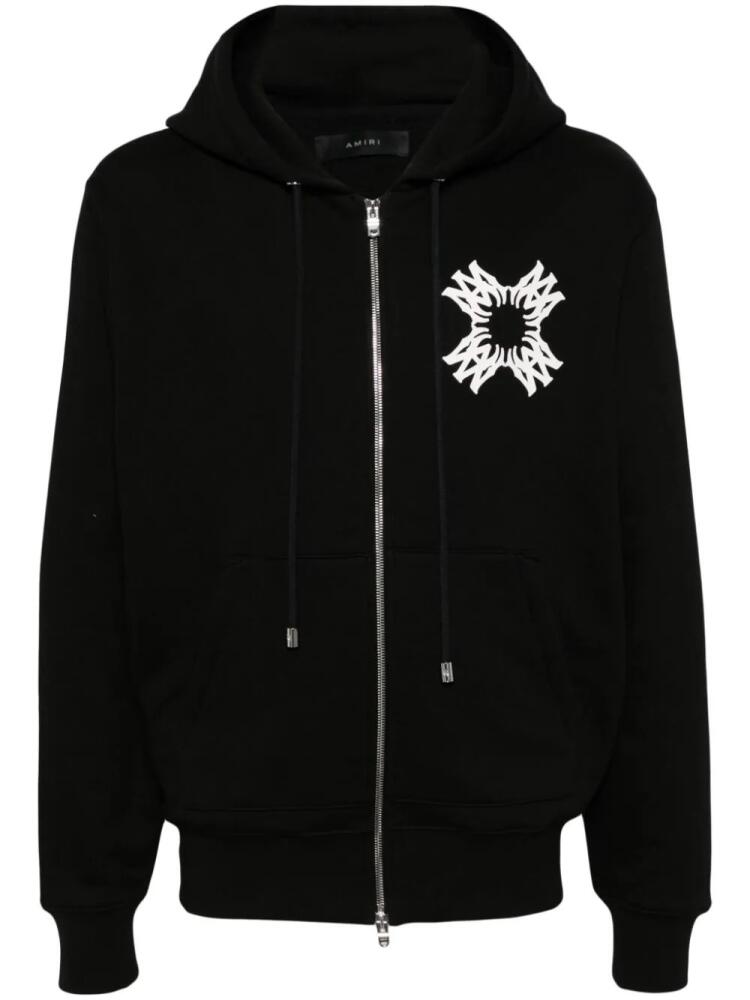 AMIRI logo print hooded jacket - Black Cover